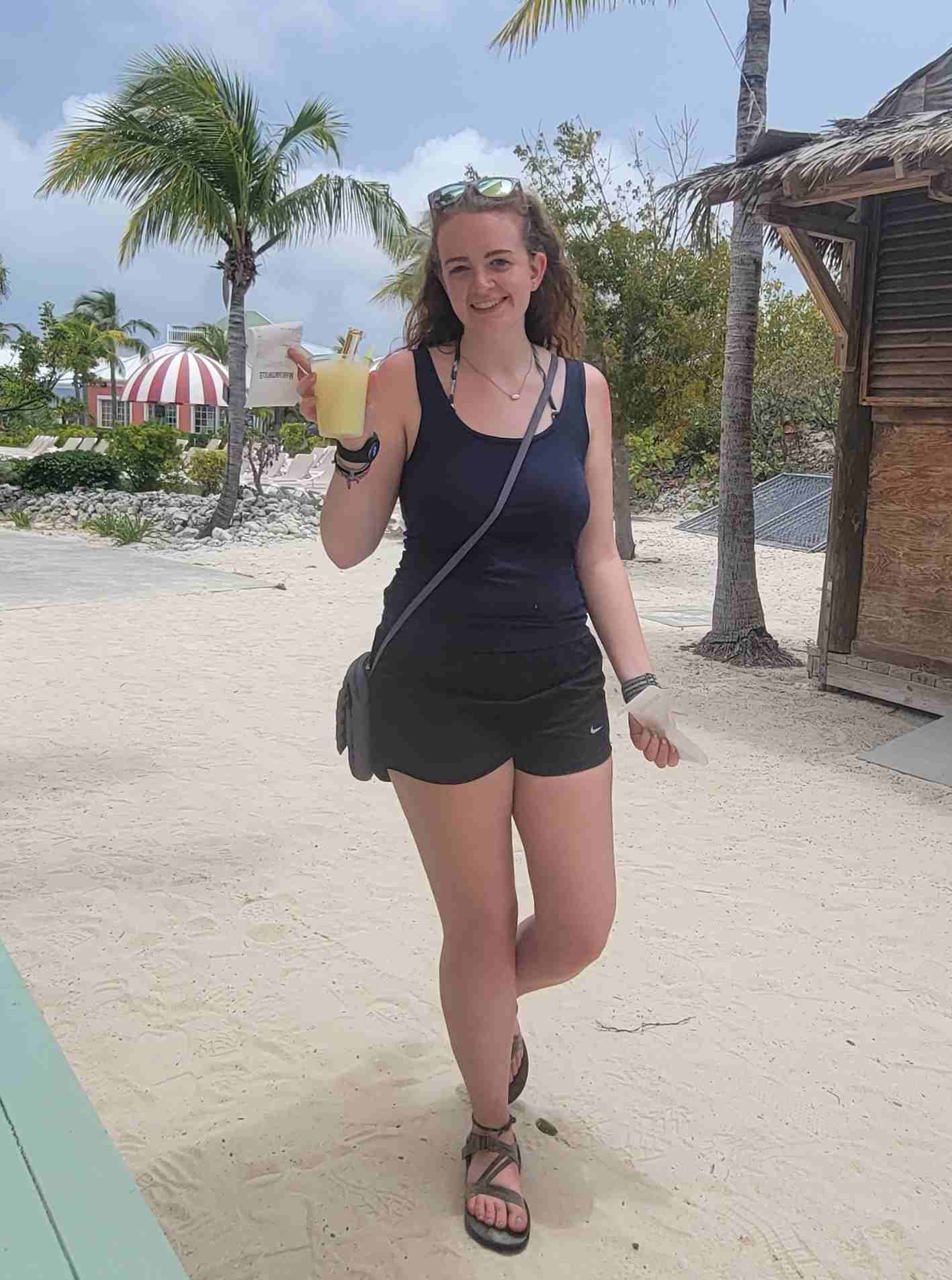 2022-05-19 Grand Turk JAnes first legal drink.jpg